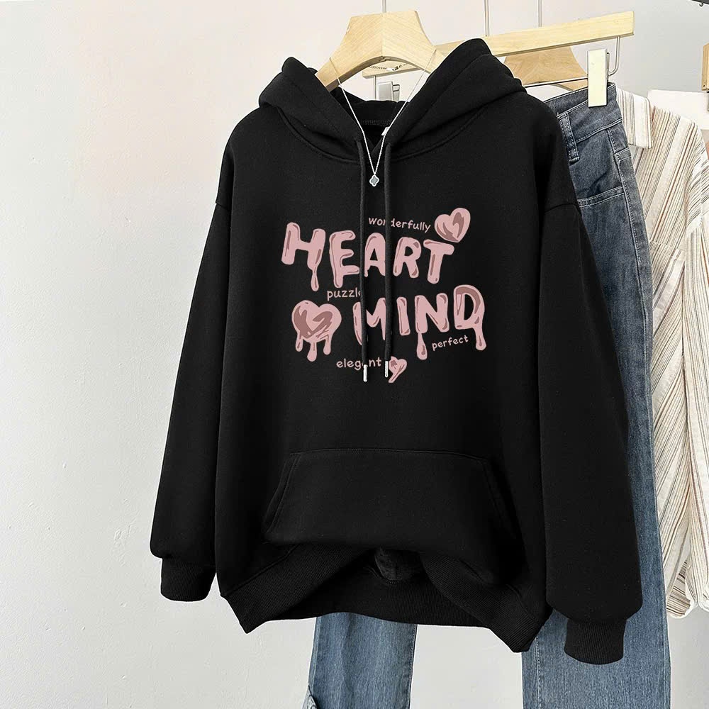 D25050-Áo hoodie heart mind