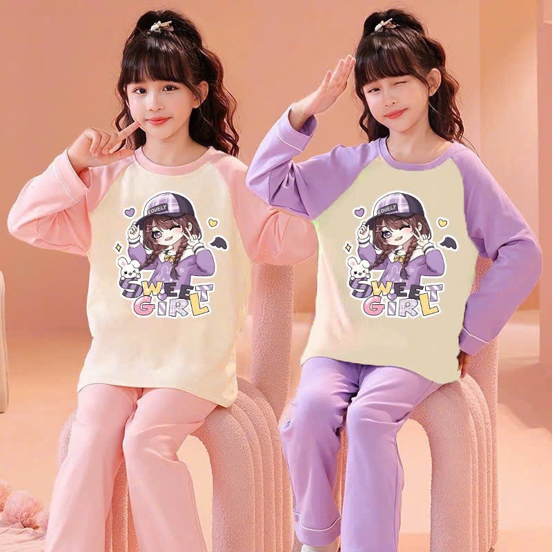 D25055-Set hoạt hình có viền sweet girl
