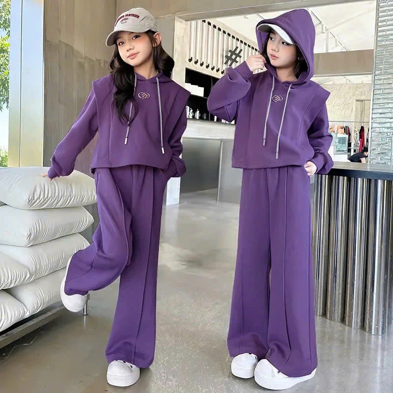 D25059-Set quần vảy áo mũ tím