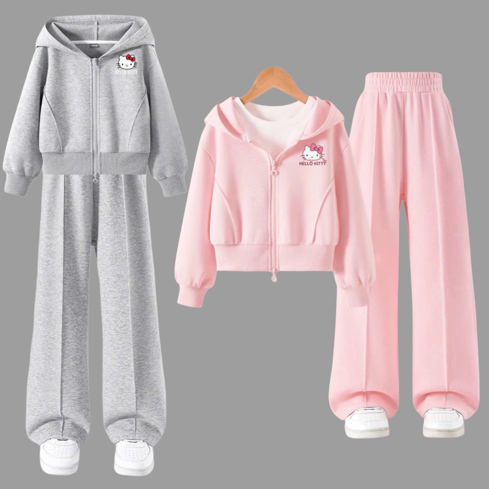 Set áo mũ quần suông kitty