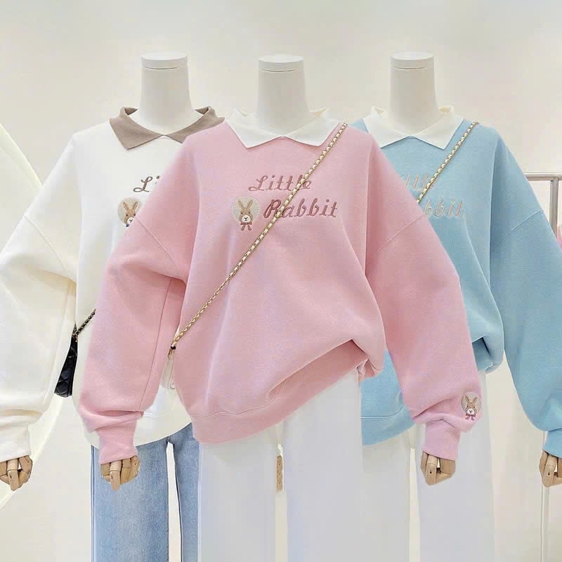 D25025-Áo polo thêu thỏ