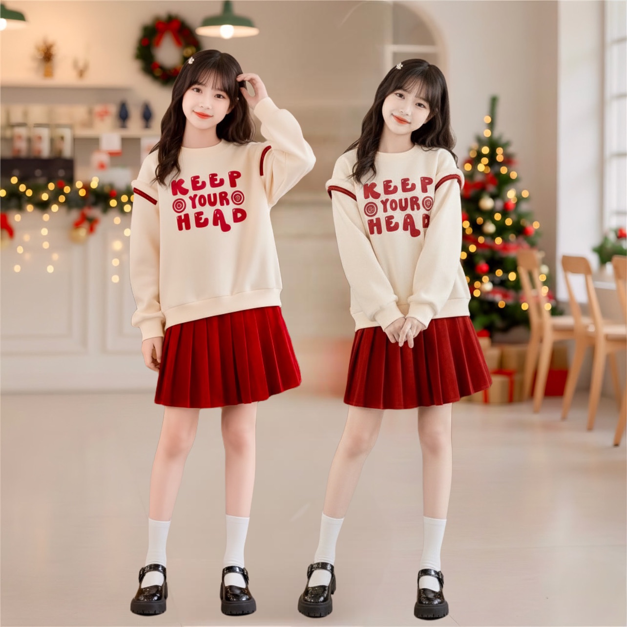 Set áo KEEP YOUR HEAD kèm cv xếp li
