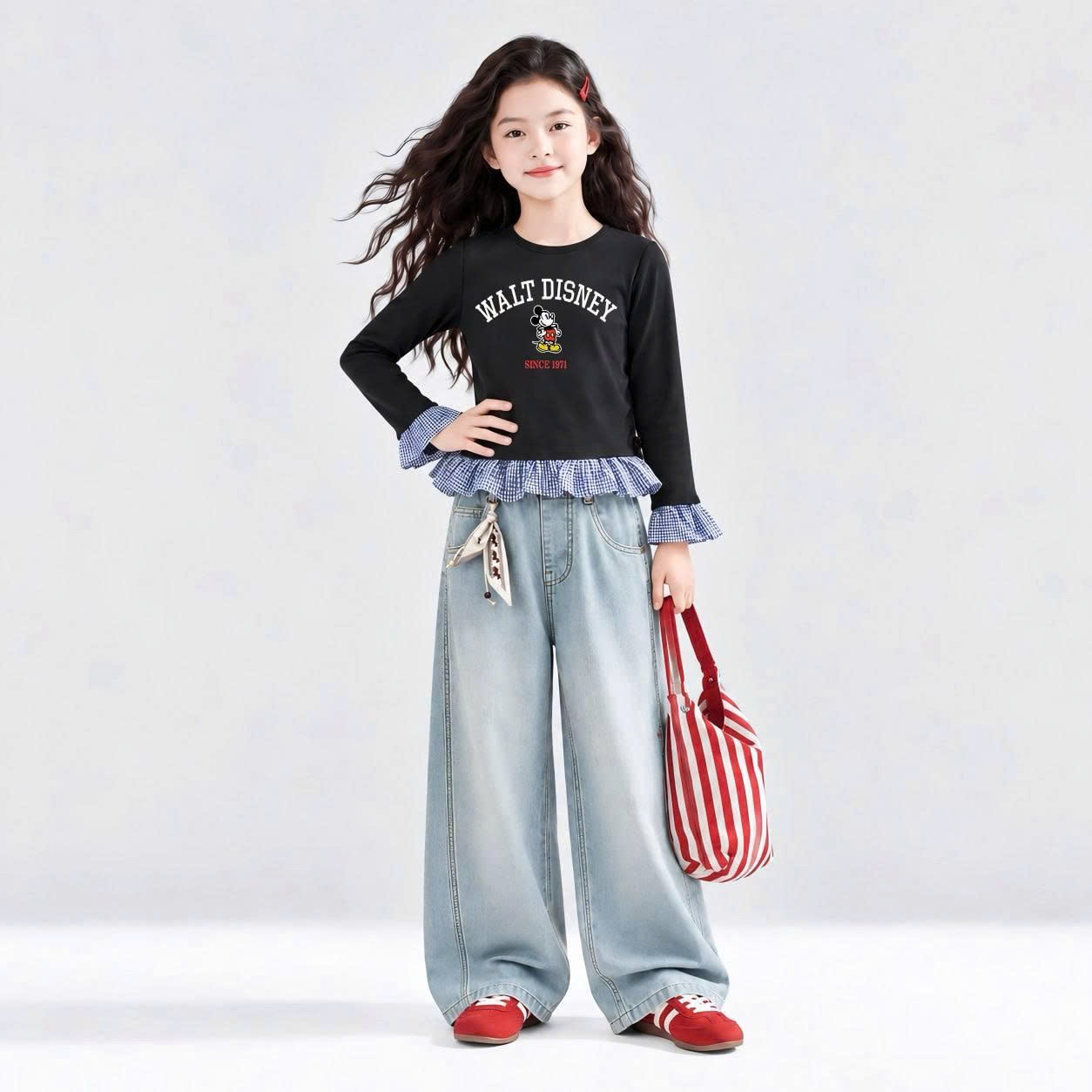 Áo WALT DISNEY phối kẻ M412