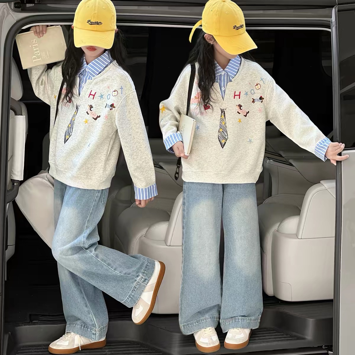 Áo cà vạt phối cổ kẻ M394