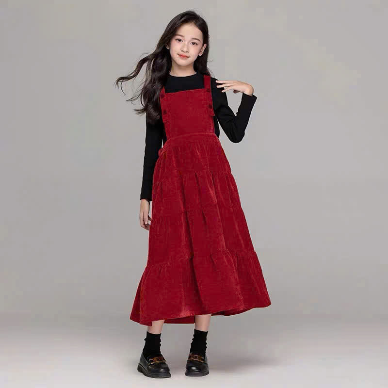 Set yếm nhung áo len