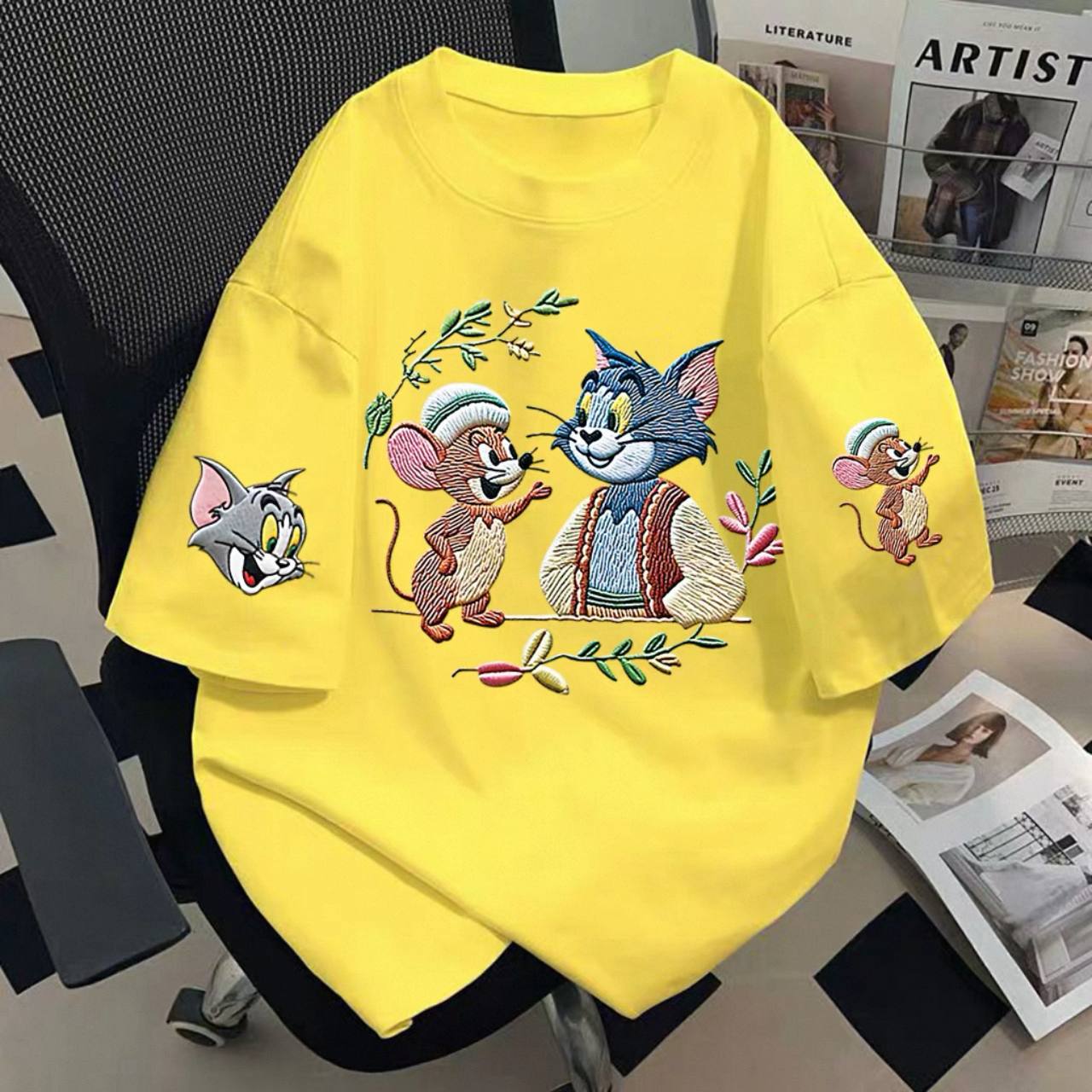 H26034-Áo phông hình tom và jerry M142