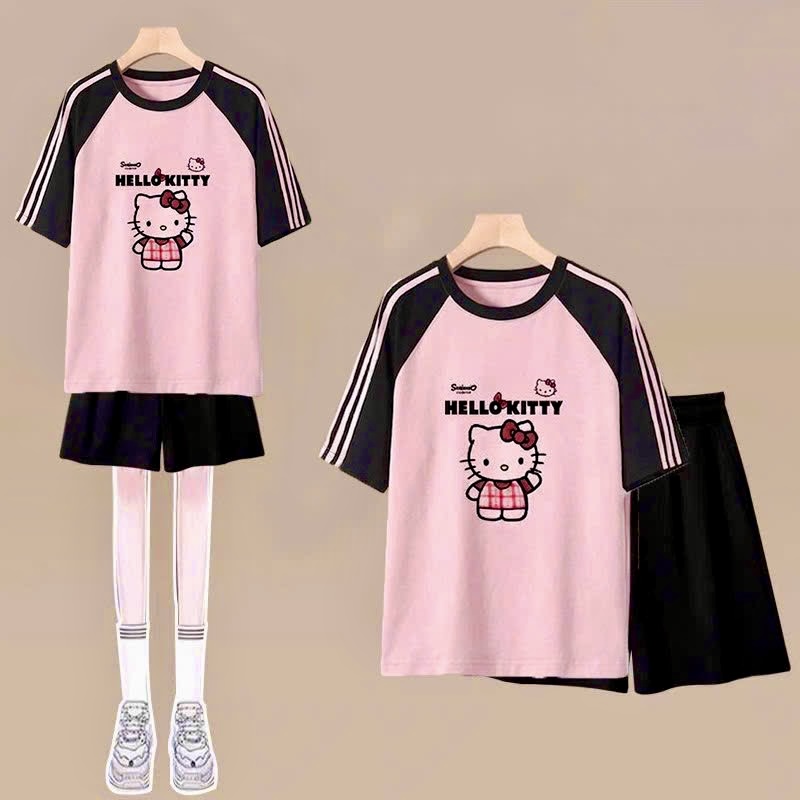 H26044A-Áo hello kitty tay viền