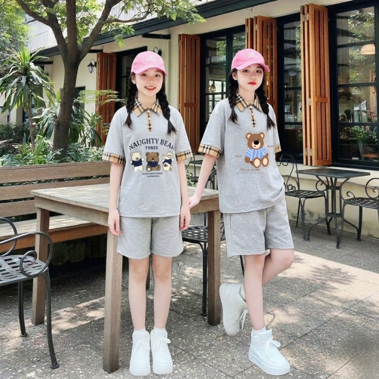 H26070A-Áo polo cổ caro