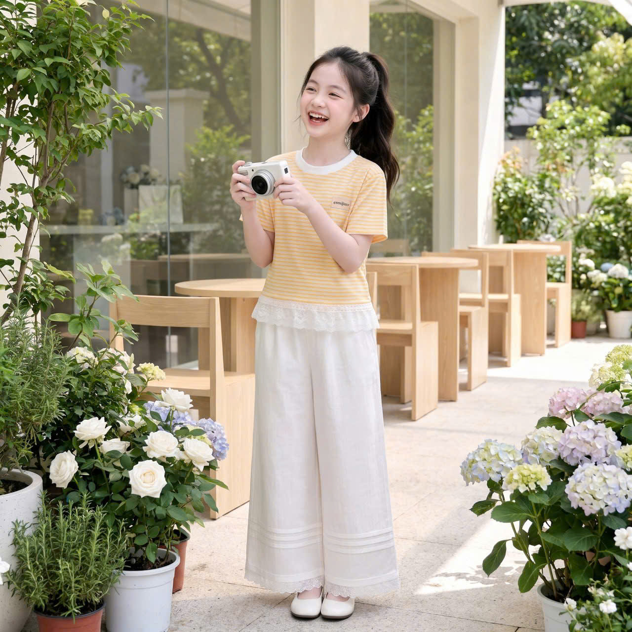 H26110-Quần đũi trắng phối ren