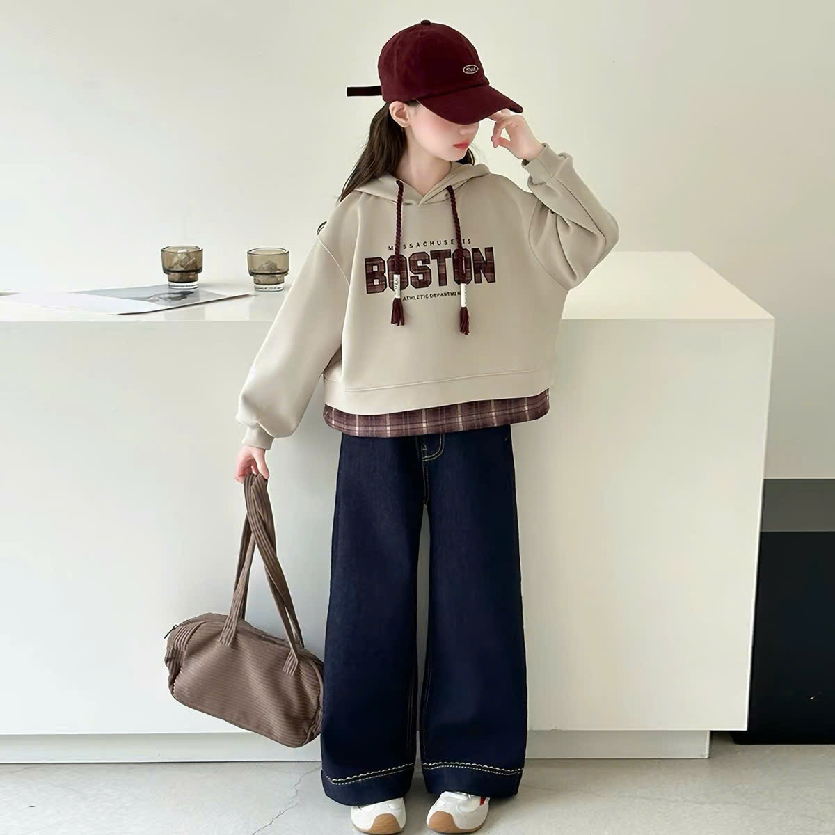 Set áo Boston kèm quần jean