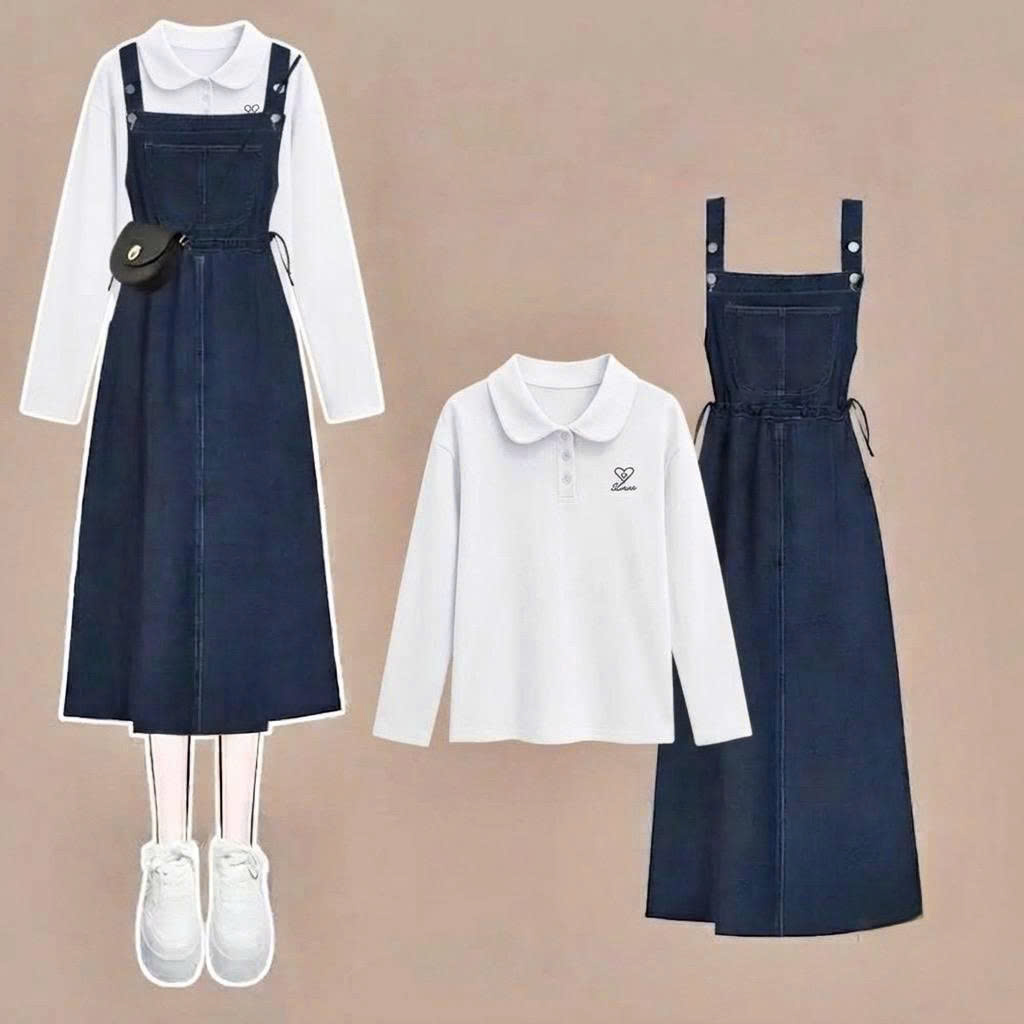Yếm váy jeans 2 dây