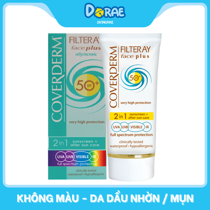 COVERDERM l Kem Chống Nắng Coverderm Filteray Face Plus SPF50+