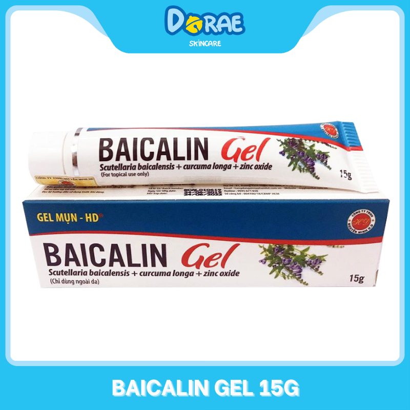 BAICALIN l Gel ngừa mụn, sáng da , làm mờ thâm mụn Baicalin Gel 15g