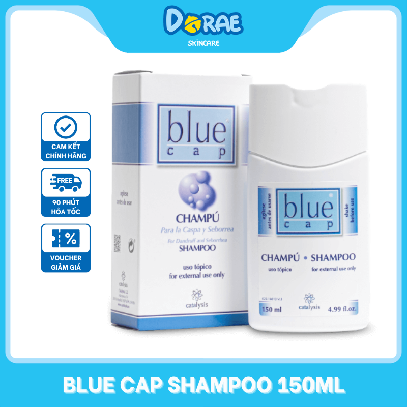 Blue Cap Shampoo l Dầu gội làm sạch bụi bẩn dịu nhẹ giảm ngứa, giảm nhờn cho trẻ em và người lớn