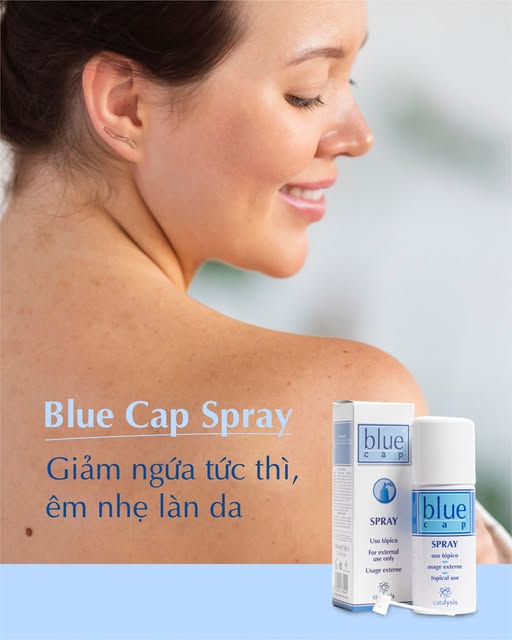 Blue Cap Spray 50ml l Xịt dưỡng ẩm làm dịu da khô, ngứa, bong tróc dành cho trẻ em và người lớn