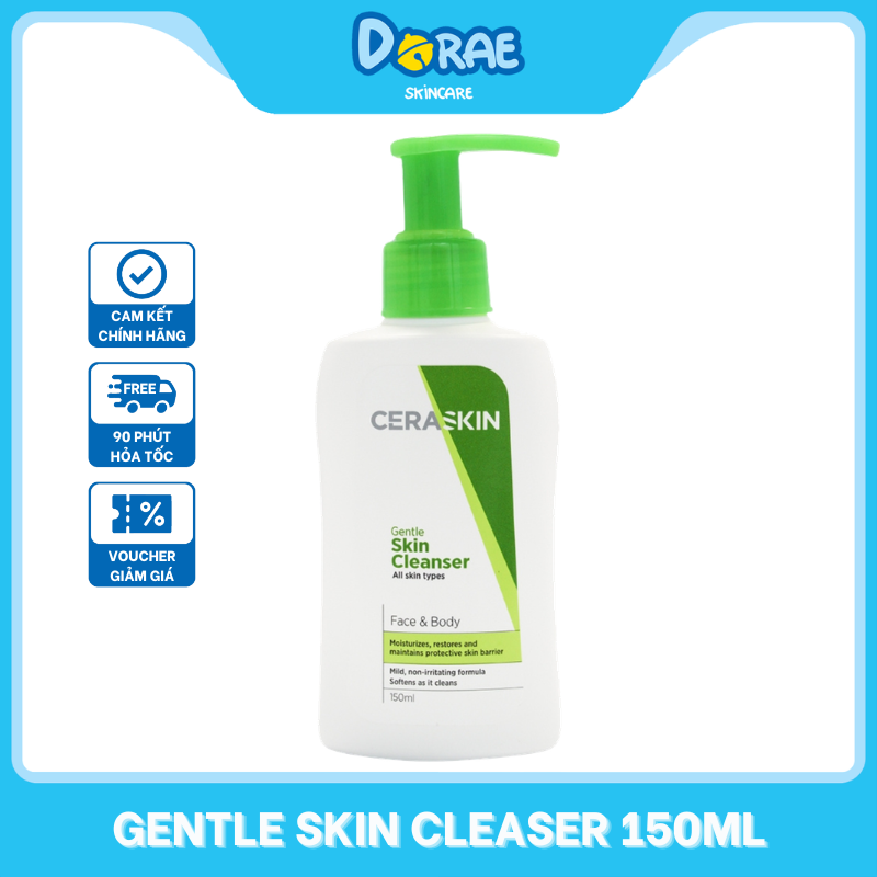 CERASKIN l Sữa rửa mặt, sữa tắm không xà phòng dịu nhẹ cho trẻ em và cả gia đình Ceraskin Gentle Skin Cleanser 150ml