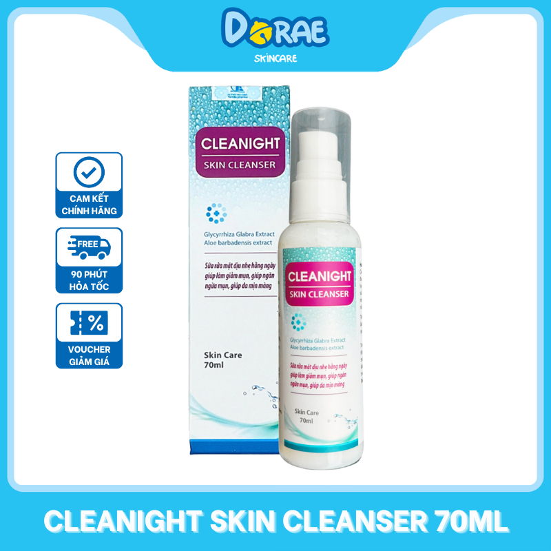CLEANIGHT l Sữa rửa mặt dành cho mọi loại da Cleanight Skin Cleanser 70ml