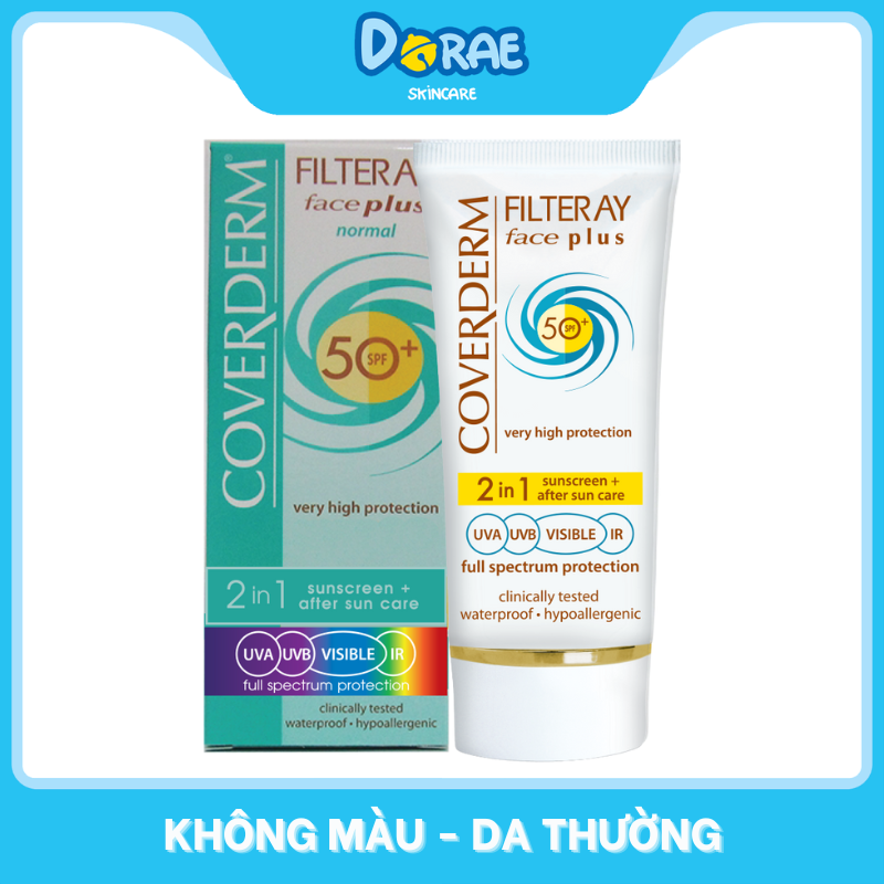 COVERDERM l Kem Chống Nắng Coverderm Filteray Face Plus SPF50+