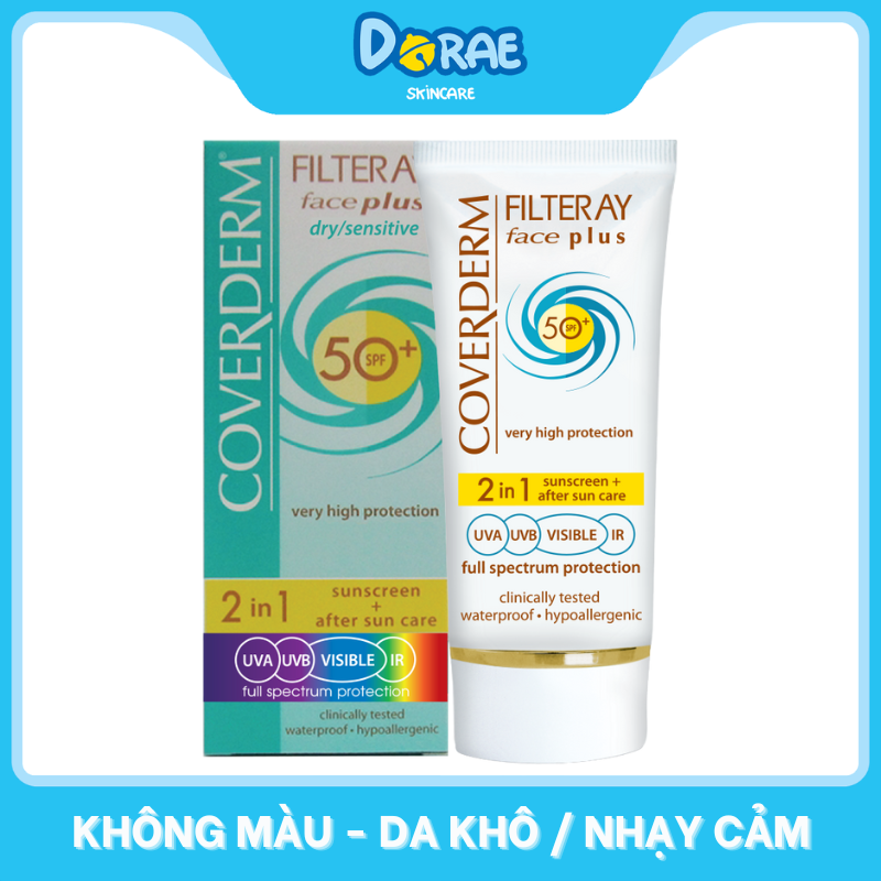 COVERDERM l Kem Chống Nắng Coverderm Filteray Face Plus SPF50+