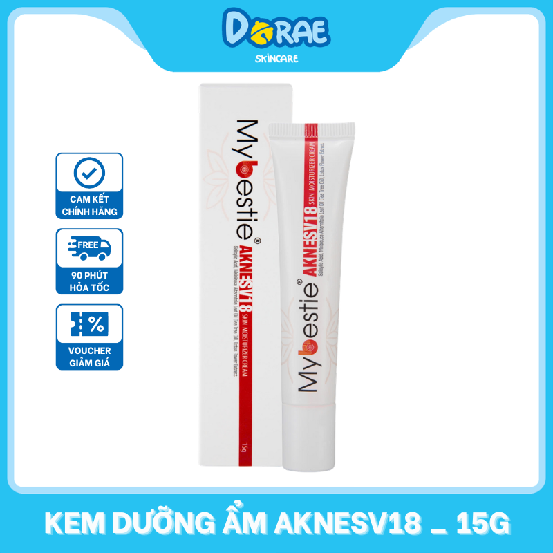 MYBESTIE l Kem dưỡng da dầu nhạy cảm dành cho trẻ em và người lớn Mybestie AKNESV18 Skin Moisturizer Cream