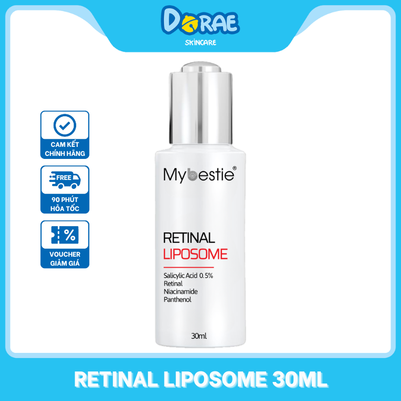 MYBESTIE l Serum hỗ trợ giảm mụn & trẻ hóa làn da Mybestie Retinal Liposome