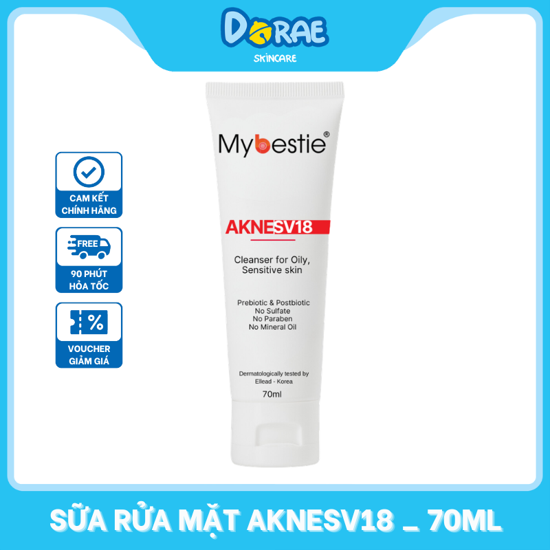 MYBESTIE l Sữa rửa mặt dưỡng ẩm dịu nhẹ dành cho trẻ em và cả gia đình Mybestie AKNESV18