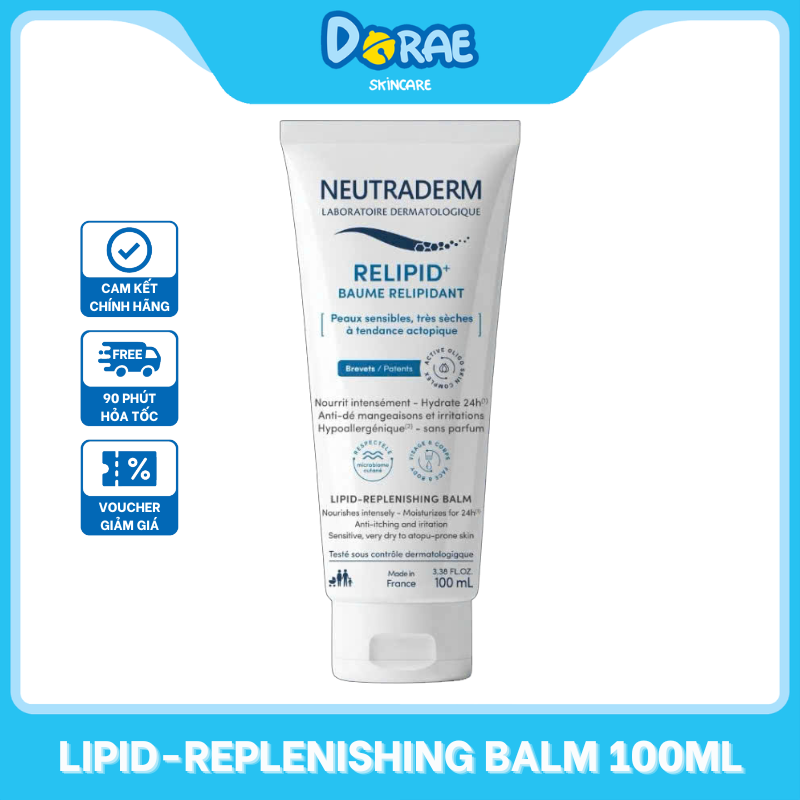 NEUTRADERM l Kem Dưỡng Cho Da Chàm, Viêm Da Cơ Địa LIPID-REPLENISHING BALM Cho Trẻ Em Từ Sơ Sinh Và Cả Gia Đình
