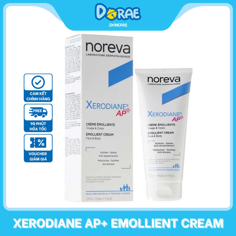 NOREVA I Kem dưỡng ẩm Noreva Xerodiane AP+ và Cera+Emollient Cream làm dịu và giảm ngứa chuyên sâu