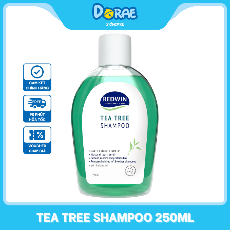 REDWIN l Dầu gội làm sạch dịu nhẹ cho trẻ em và cả gia đình Redwin Tea Tree Shampoo