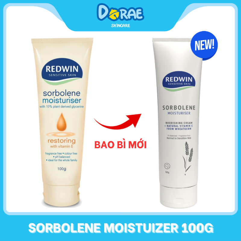 REDWIN l Kem dưỡng ẩm làm dịu da khô chàm ngứa dành cho trẻ em và người lớn Redwin Sorbolene Moisturiser