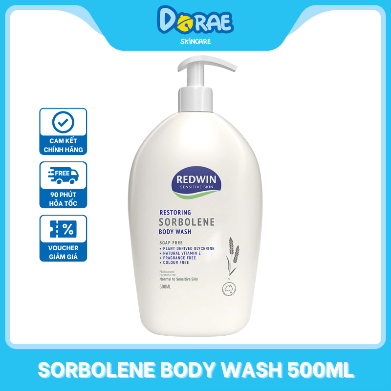 REDWIN l Sữa tắm dưỡng ẩm làm dịu da khô dành cho trẻ em và cả gia đình Redwin Restoring Sorbolene Body Wash
