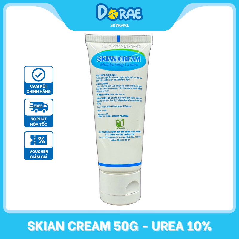 SKIAN l Kem dưỡng ẩm giúp làm dịu da kích ứng tăng sừng, bong tróc, nứt nẻ Skian Cream