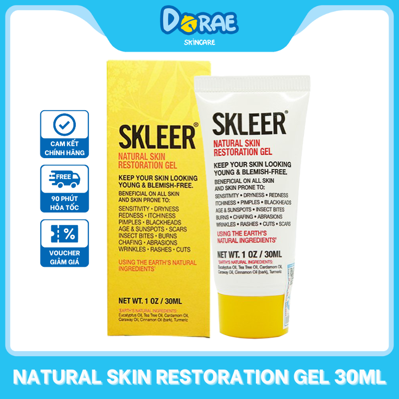 SKLEER l Gel dưỡng ẩm phục hồi và làm dịu da Skleer Natural skin Restoration Gel