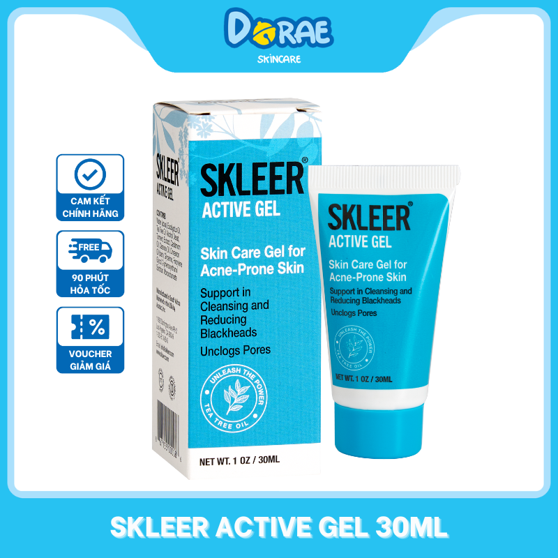 SKLEER l Gel giảm mụn mờ thâm Skleer Active Gel