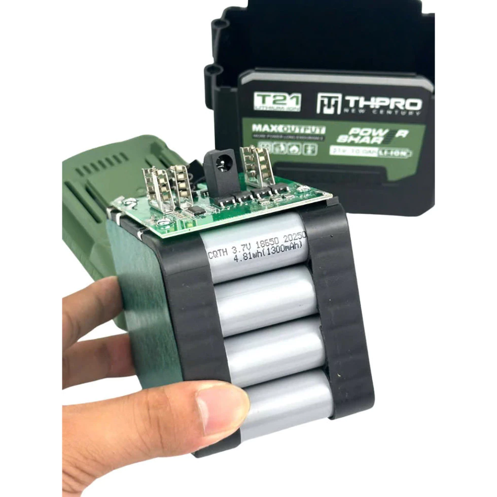 Bộ Pin Sạc 20Cell THPRO Chân Pin Phổ Thông, Sạc Tự Ngắt Khi Đầy Tương Thích Với Nhiều Loại Máy Khoan, Bắt Vít, Mài
