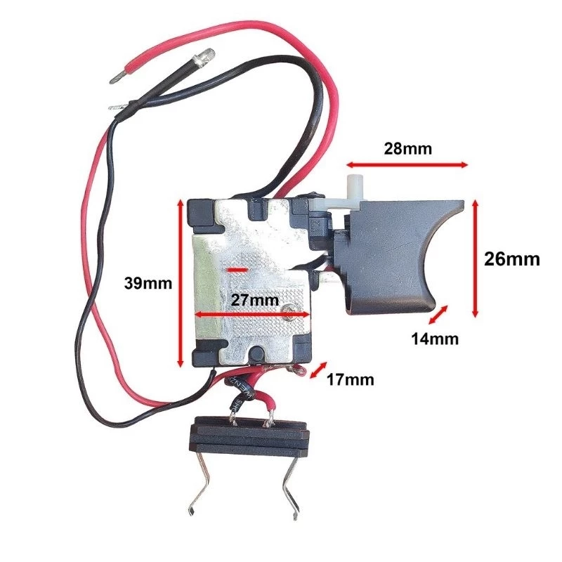 Công tắc máy khoan pin chạy than có điều tốc