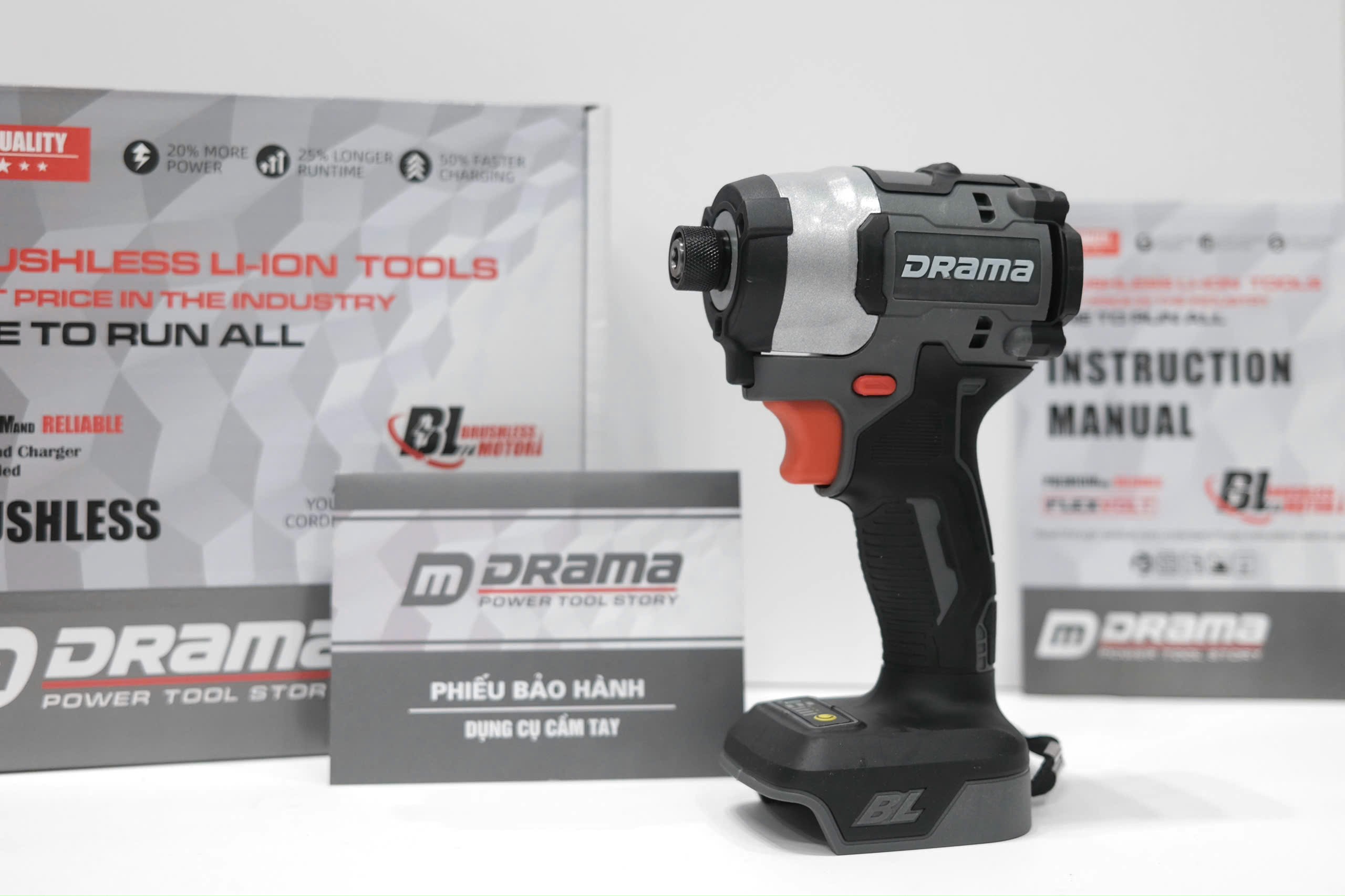 Máy chuyên vít pin DRAMA 5168 Không chổi than 250nm đầu 6.35mm - thân máy