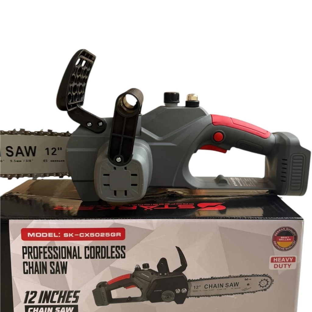 Máy cưa xích pin Starker xám, Động cơ Không chổi than, Chiều dài lam 28cm - thân máy