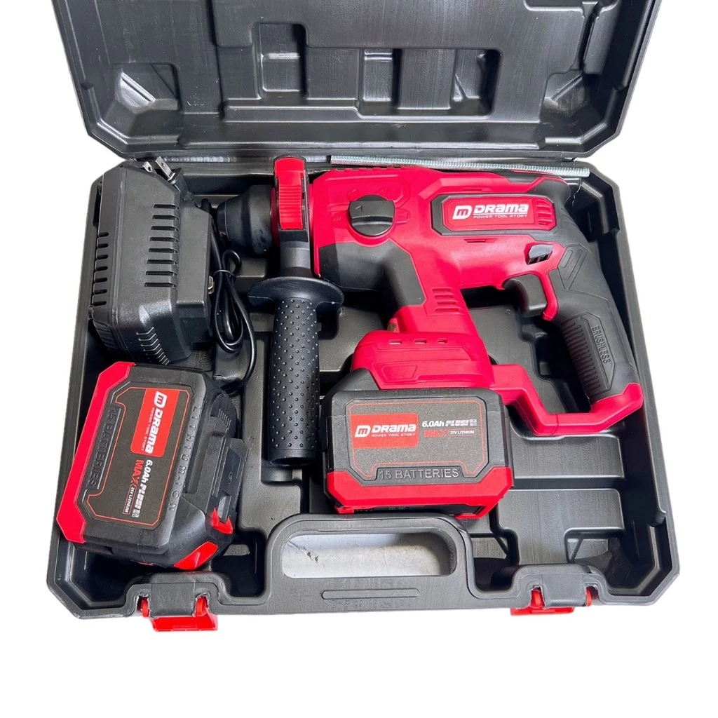 Máy khoan đục bê tông pin DRAMA 5020, Động cơ Không Chổi Than, Lực đập 1.7J