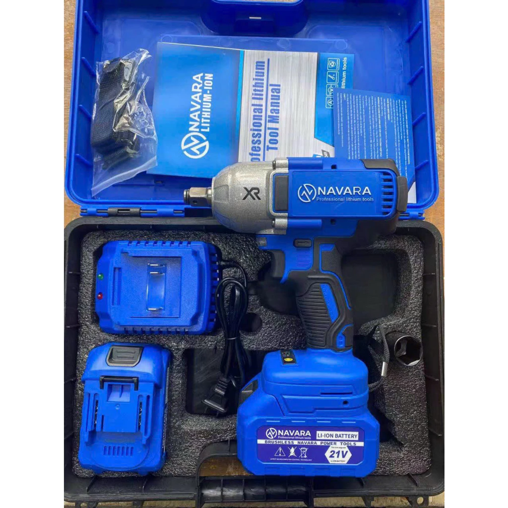 Máy siết bulong pin 10 CELL Navara 6003 Động cơ bền bỉ mạnh mẽ , máy siết ốc, máy vặn ốc, siết bulong pin - máy 2pin+sạc
