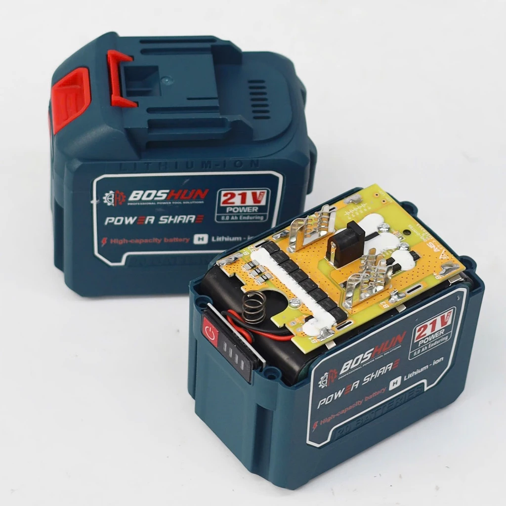 Pin Boshun 20Cell , Mạch 8 Mosfet Dòng Xả cao, dhf chân pin phổ thông cho máy khoan,máy mài