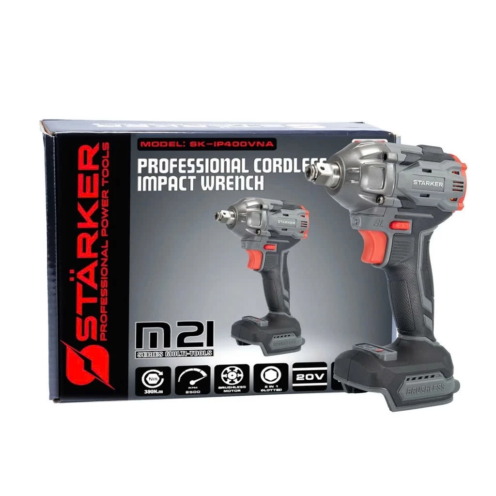 Siết Bulong, Máy Bắn Vít Dùng Pin STARKER SK-IP400VNA - không chổi than - lực siết 400N.m - Chỉ Thân Máy