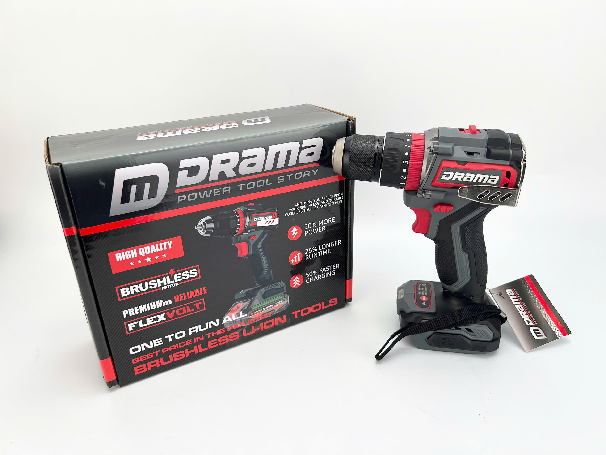 Thân Máy Khoan Pin DRAMA D-21B, Không chổi than 65Nm, 3 Chức năng 13mm, 23 Cấp trượt 2 Tốc độ