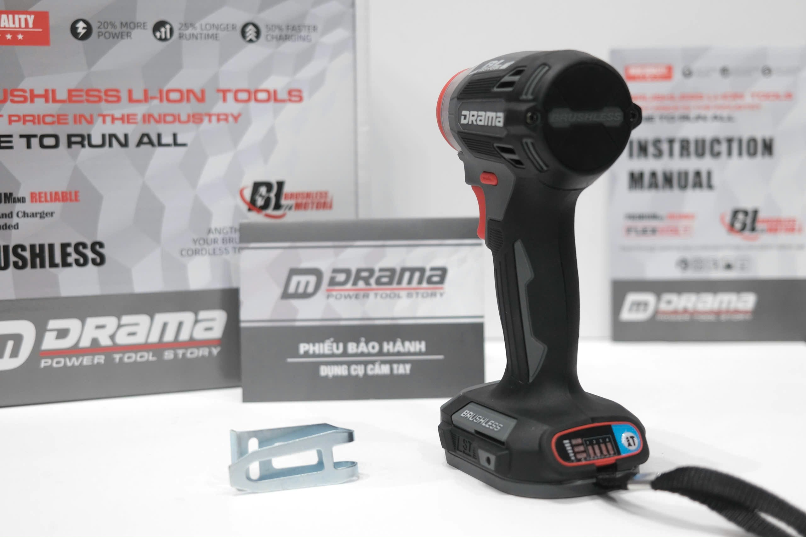 Thân máy chuyên vít pin DRAMA D5568, 4 Tốc độ, Thiết kế Compact, Động cơ Không chổi than