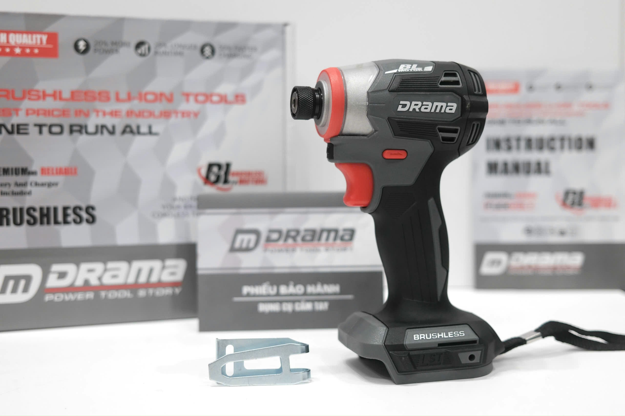 Thân máy chuyên vít pin DRAMA D5568, 4 Tốc độ, Thiết kế Compact, Động cơ Không chổi than