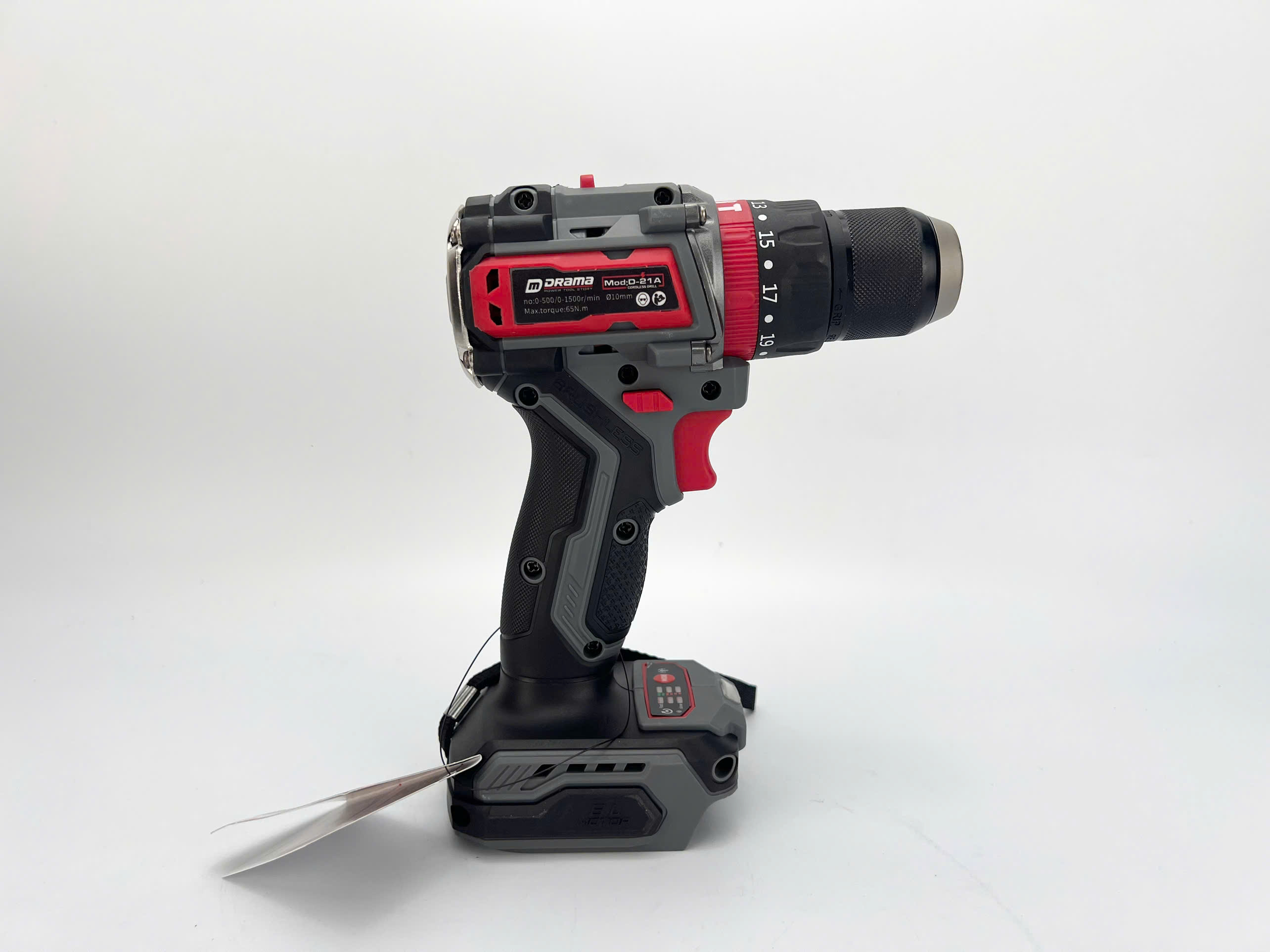 Thân máy khoan pin DRAMA D-21A, 3 Chức Năng 10mm, Không Chổi Than 65Nm, Có KHOÁ TRỤC