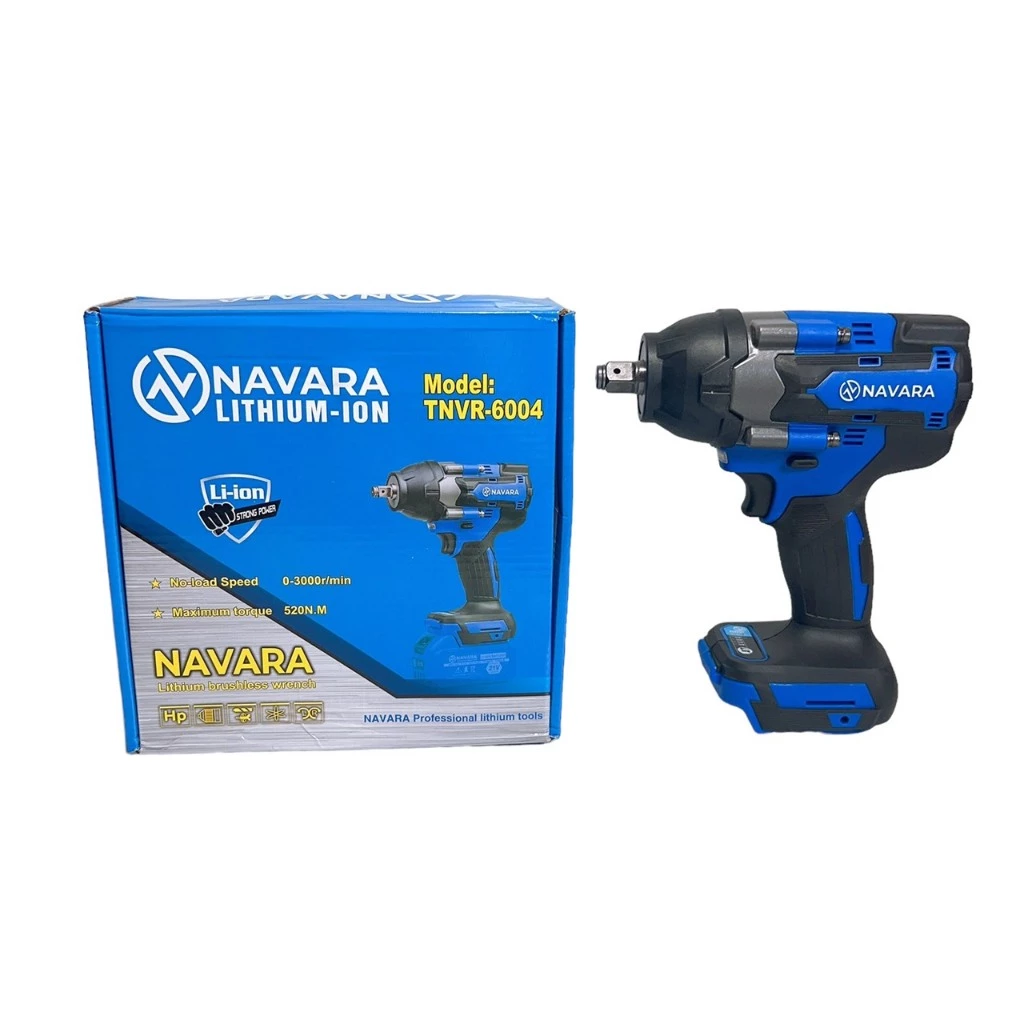 Thân máy siết bulong pin NAVARA 6004 Lực siết 520Nm, nguyên nhân Không chổi than nhẫn nhịn và mạnh mẽ