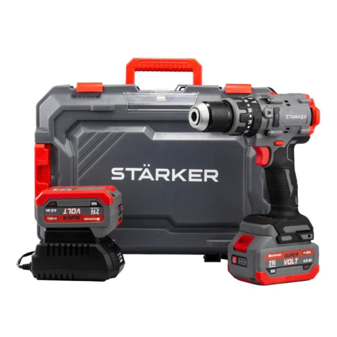Máy Khoan Pin 13mm Starker Sk - 9100Z 3 Chức Năng Không Chổi Than Bảo Hành 6 Tháng - máy 2pin+sạc