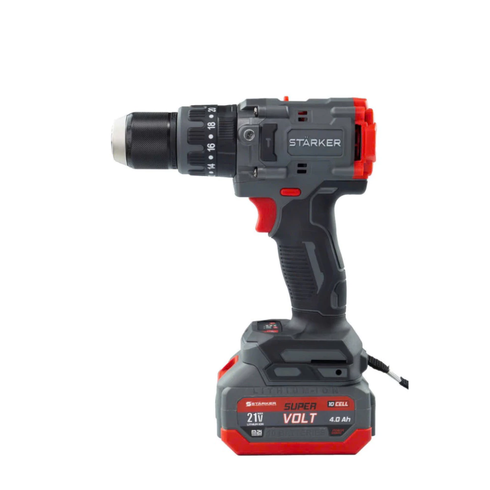 Máy Khoan Pin 13mm Starker Sk - 9100Z 3 Chức Năng Không Chổi Than Bảo Hành 6 Tháng - máy 2pin+sạc