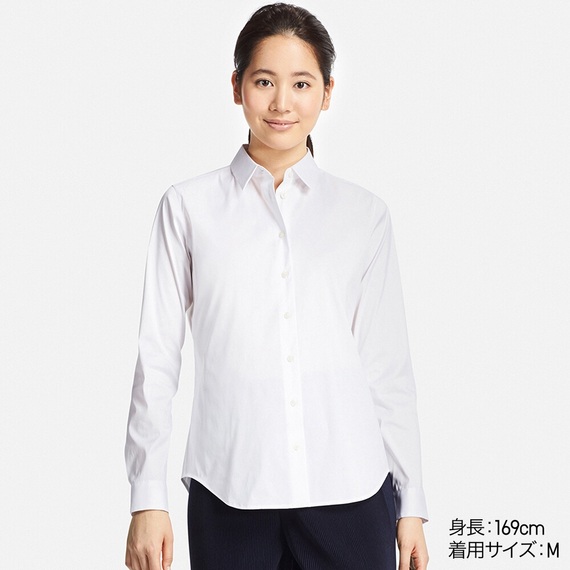 Áo Sơ Mi Nữ dài tay trơn-181623-L-00 White